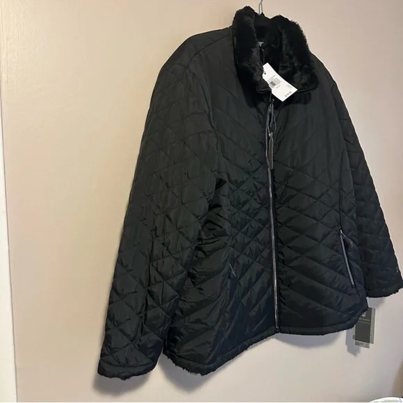 FREE COUNTRY QUILTED BLACK LIGHT
REVERSIBLE ZIP UP JACKET SIZE 2X FINAL $44 - Picture 5 of 10